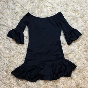 Cheryl Kids Off the Shoulder Ruffle Dress
